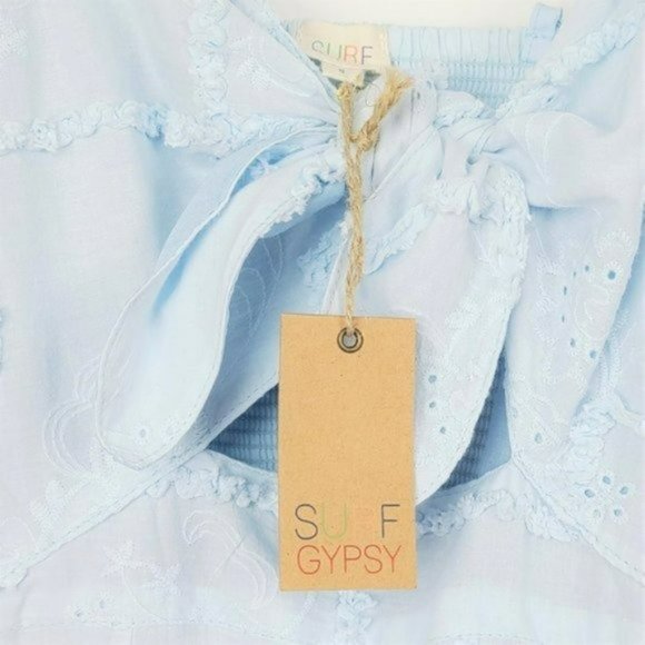 NWT Surf Gypsy Cold Shoulder Smocked CoverUp Dress - Picture 5 of 8